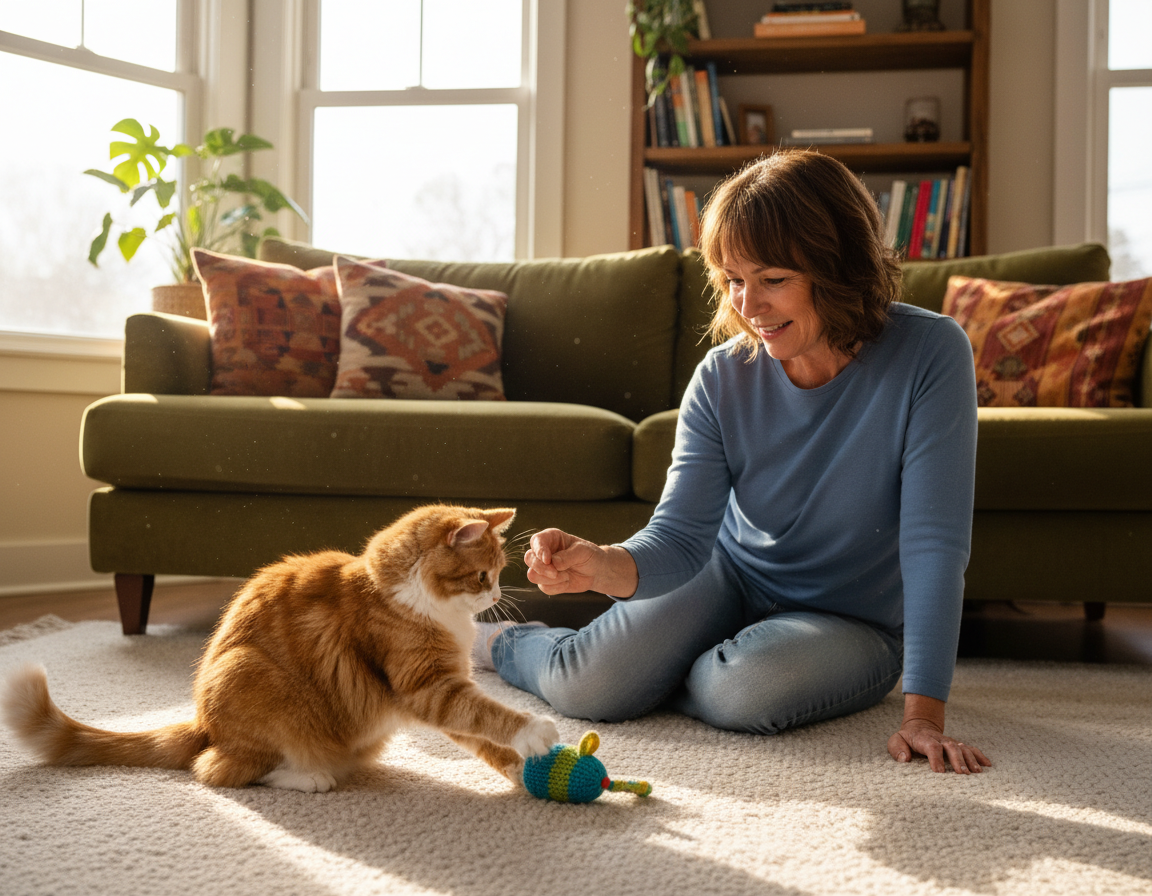 interacțiunile pisicii cu stăpânul