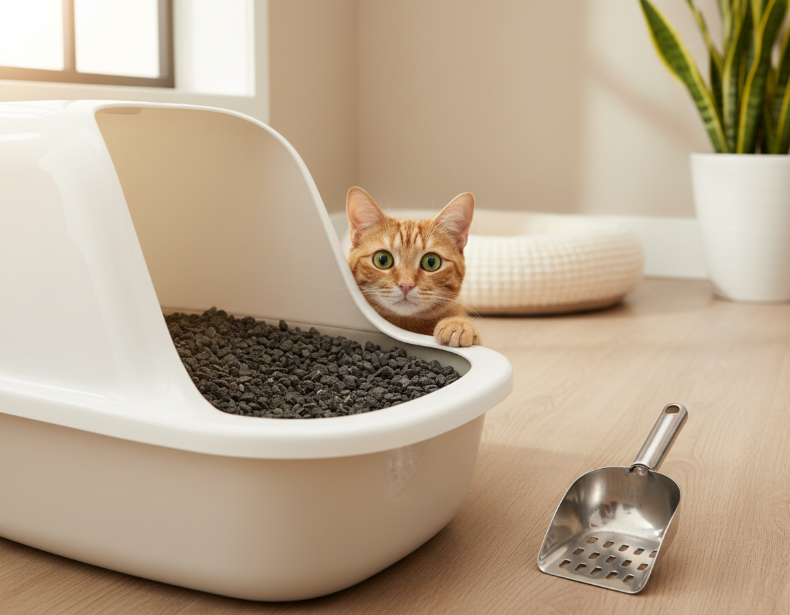 nisip cu cărbune activ pentru pisici