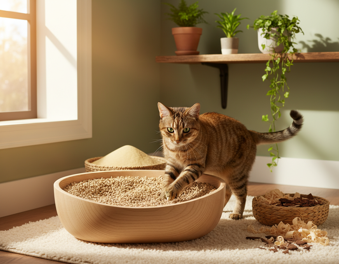 nisip natural pentru pisici