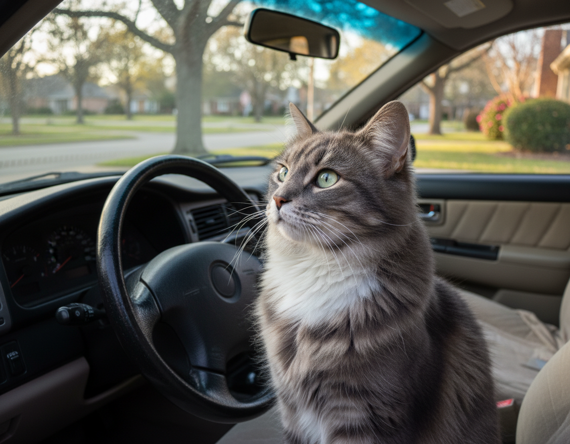 obisnuirea-pisicii-cu-masina obișnuirea pisicii cu mașina