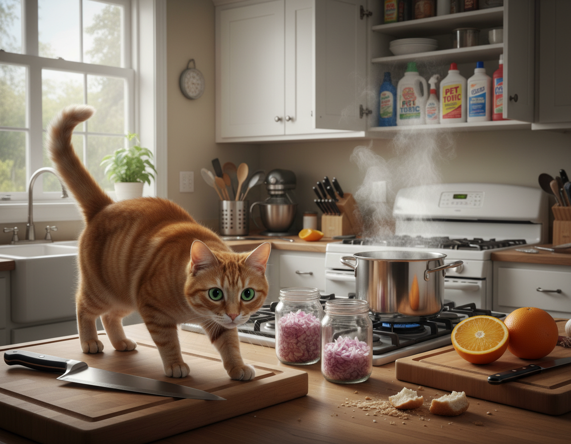 pericolele-din-bucatarie-pentru-pisica pericolele din bucătărie pentru pisică