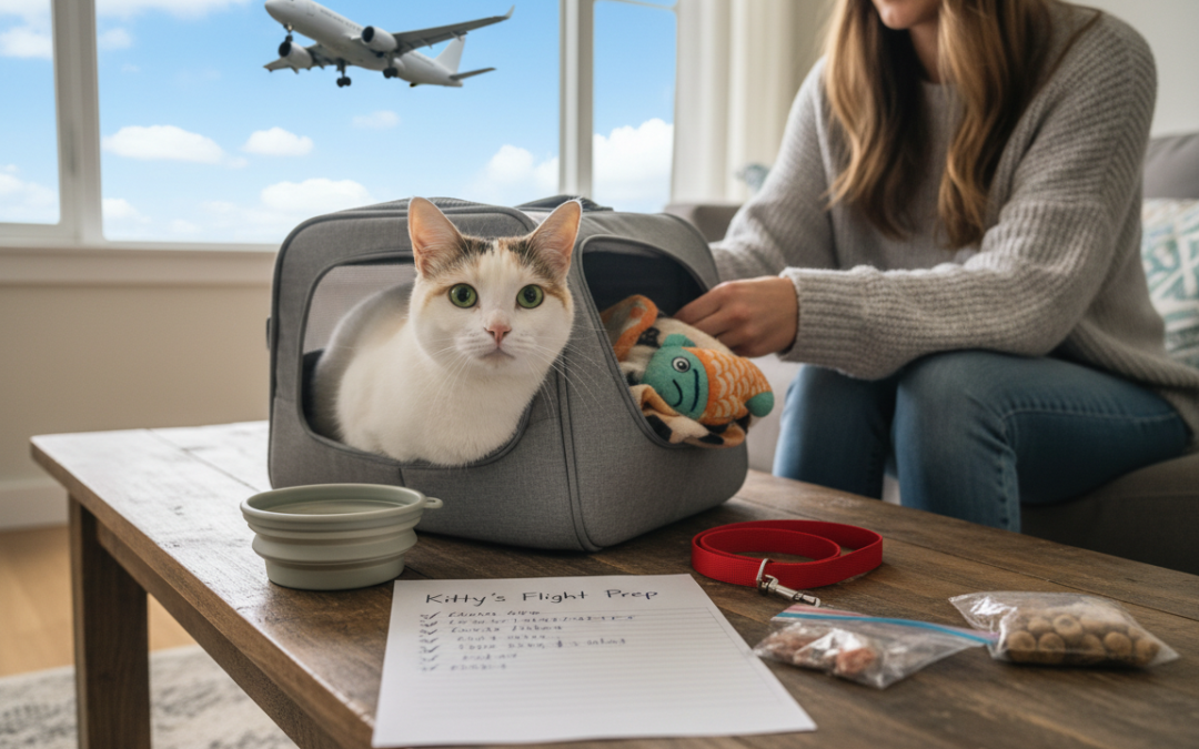 Pregătirea pisicii pentru călătoria cu avionul – Tot ce trebuie să știi despre asta!