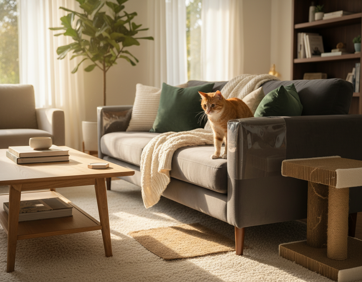 protectia-mobilierului-impotriva-pisicii protecția mobilierului împotriva pisicii