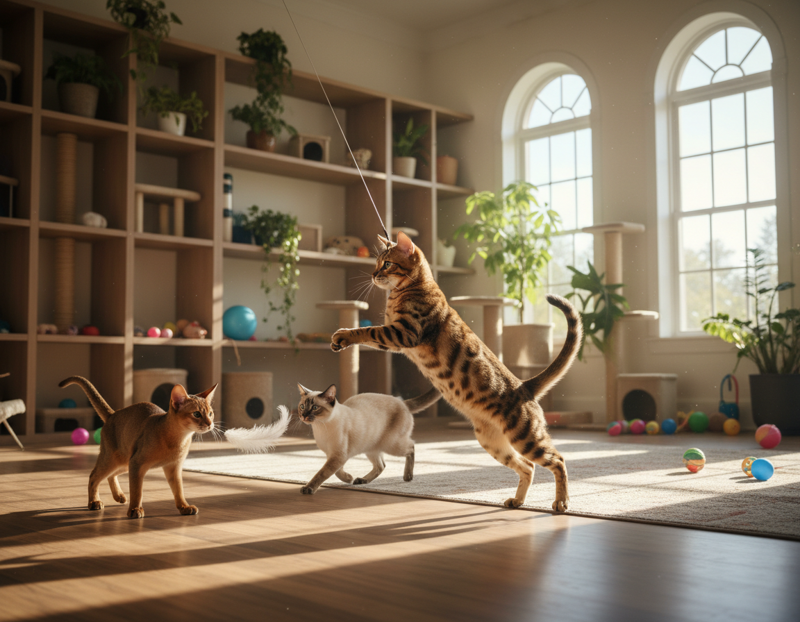 rase active de pisici