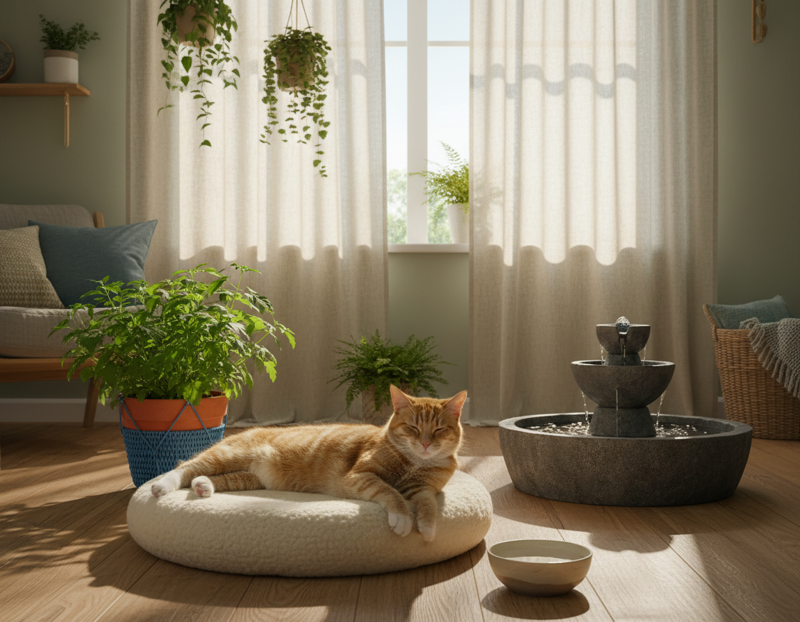 reducerea stresului la pisică prin metode naturale