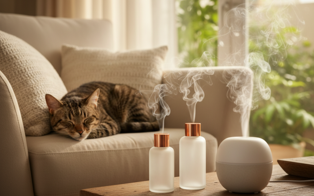 Reducerea stresului la pisici cu uleiuri esențiale – Tot ce trebuie să știi despre asta!