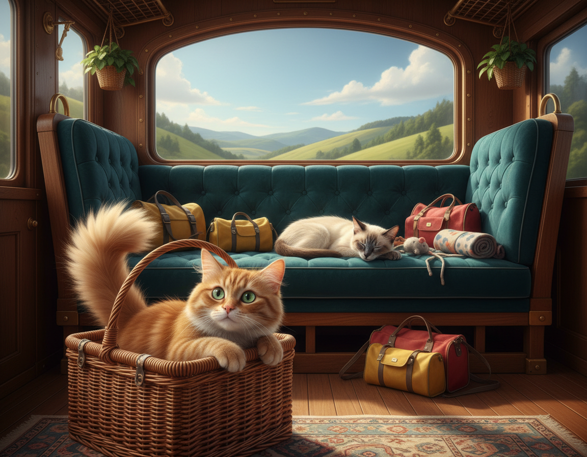 reguli de călătorie cu trenul pentru pisici