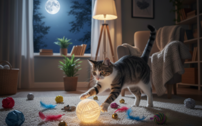 Blog pentru pisici 22 Timpul de joacă nocturn al pisicii – Tot ce trebuie să știi despre asta!