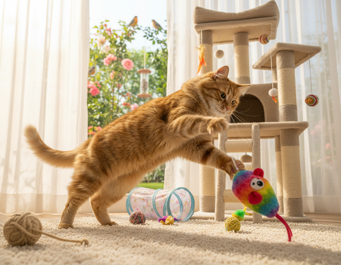 Timpul zilnic de joacă al pisicii – Tot ce trebuie să știi despre asta!