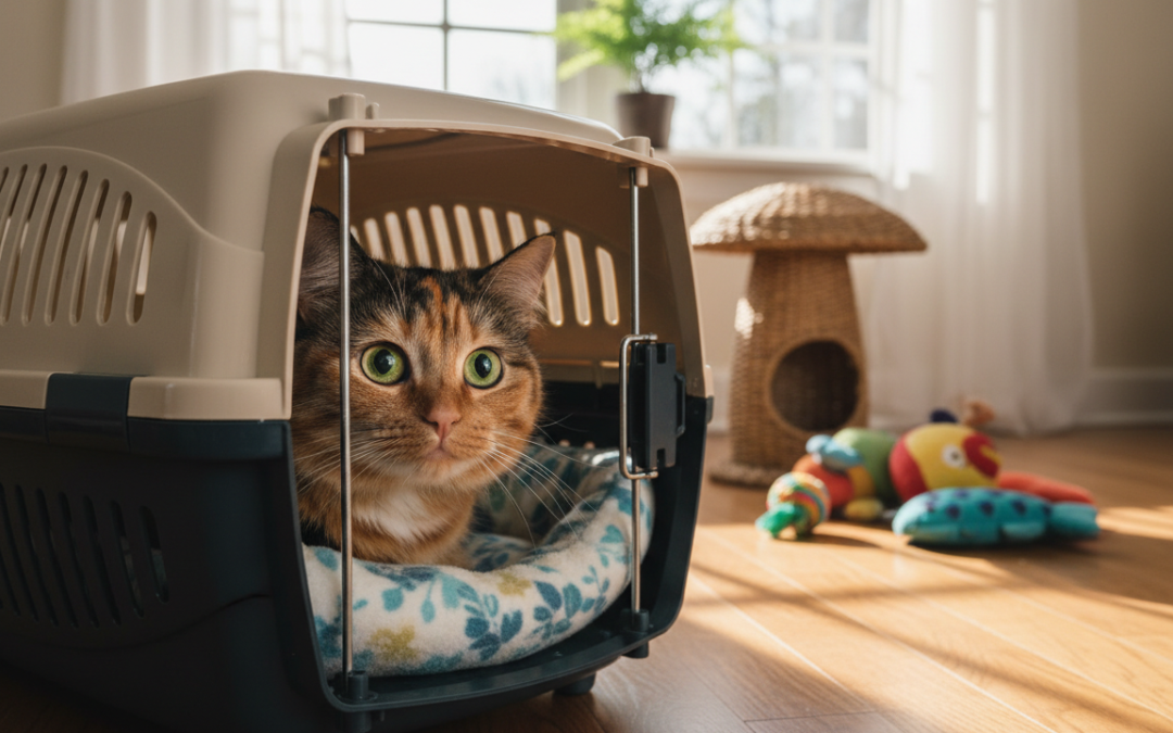 Utilizarea cuștii de transport de către pisică – Tot ce trebuie să știi despre asta!