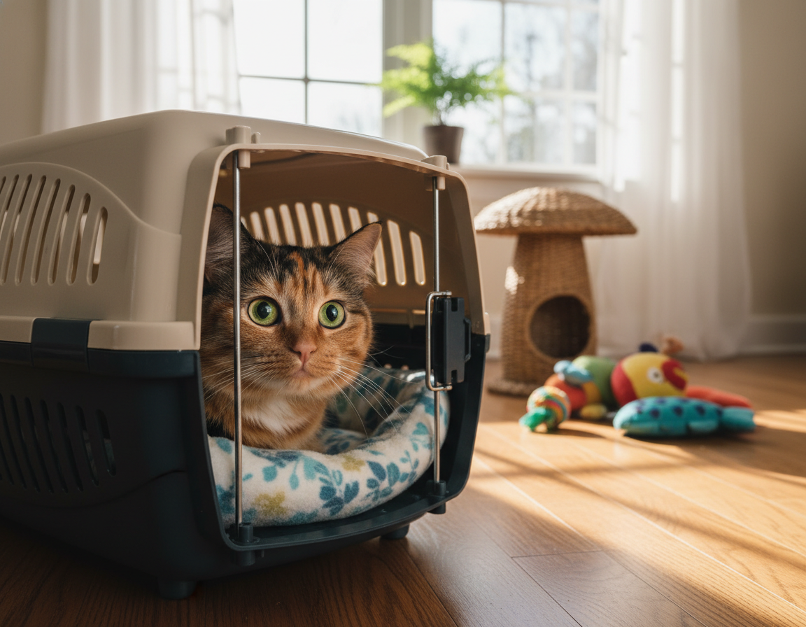 Utilizarea cuștii de transport de către pisică – Tot ce trebuie să știi despre asta!