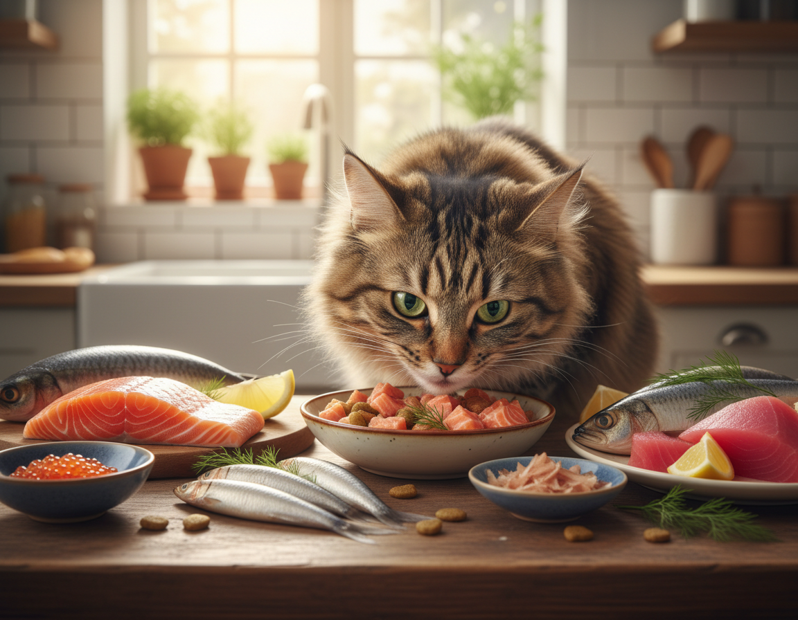 beneficiile dietei pe bază de pește pentru pisici