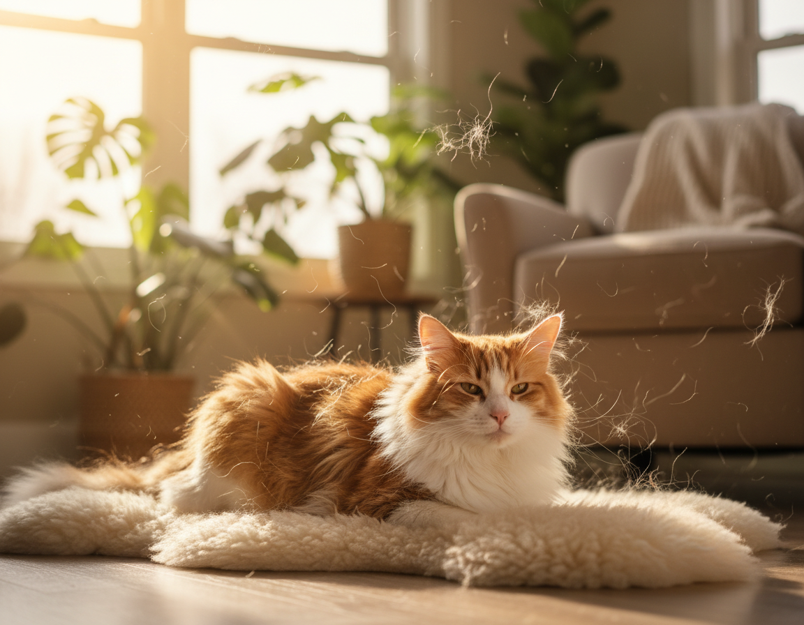 căderea sezonieră a blănii la pisici