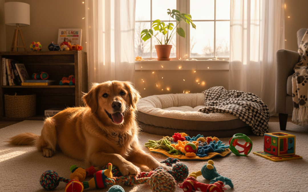 Activități creative pentru câini chiar și în apartamente mici iarna