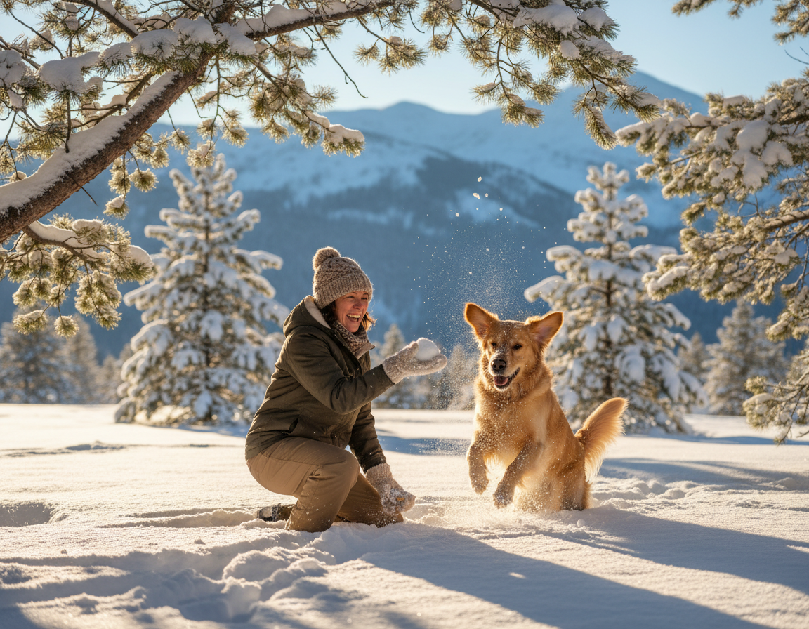 câine iarnă întărirea relației stăpân-câine