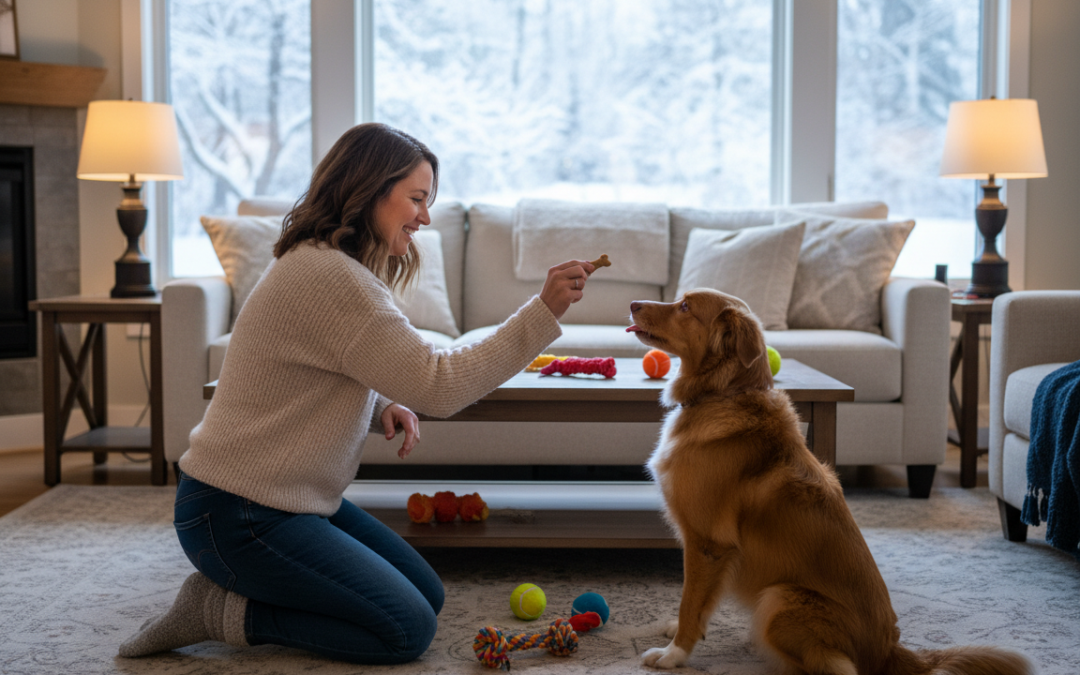 Dresaj în sufragerie – distrează-ți câinele și iarna