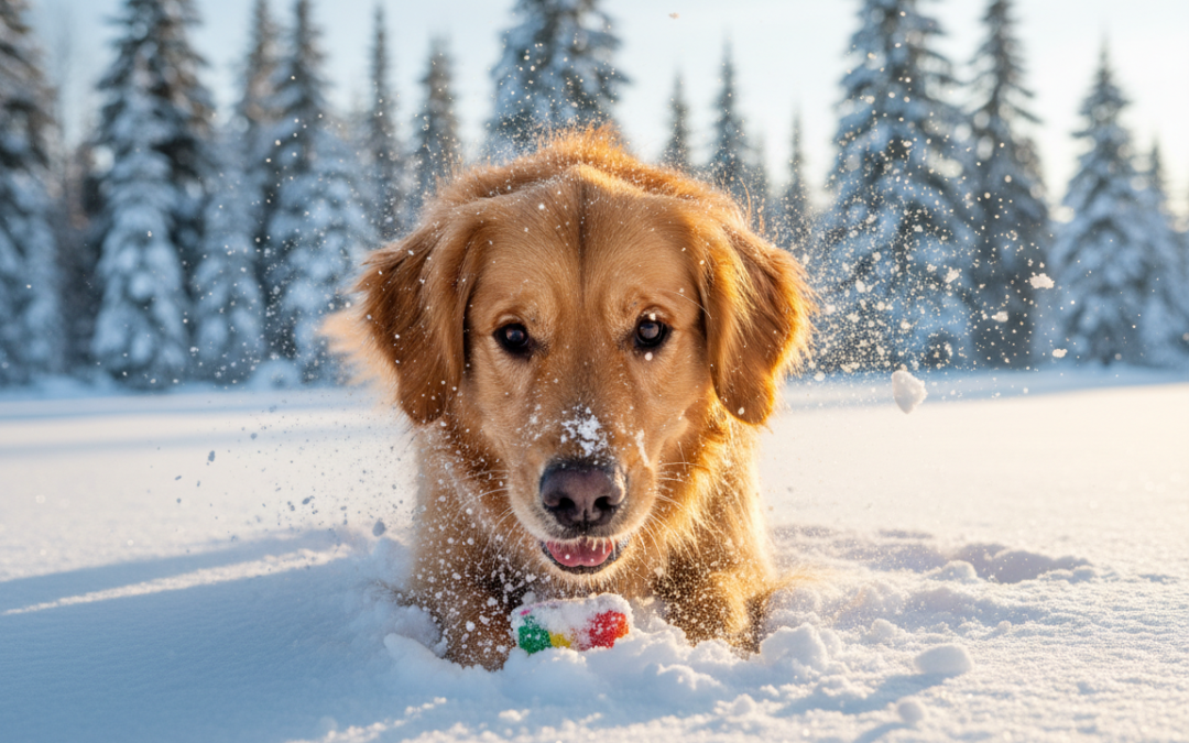 Ascunde o recompensă în zăpadă – idee de joc pentru câinele tău iarna