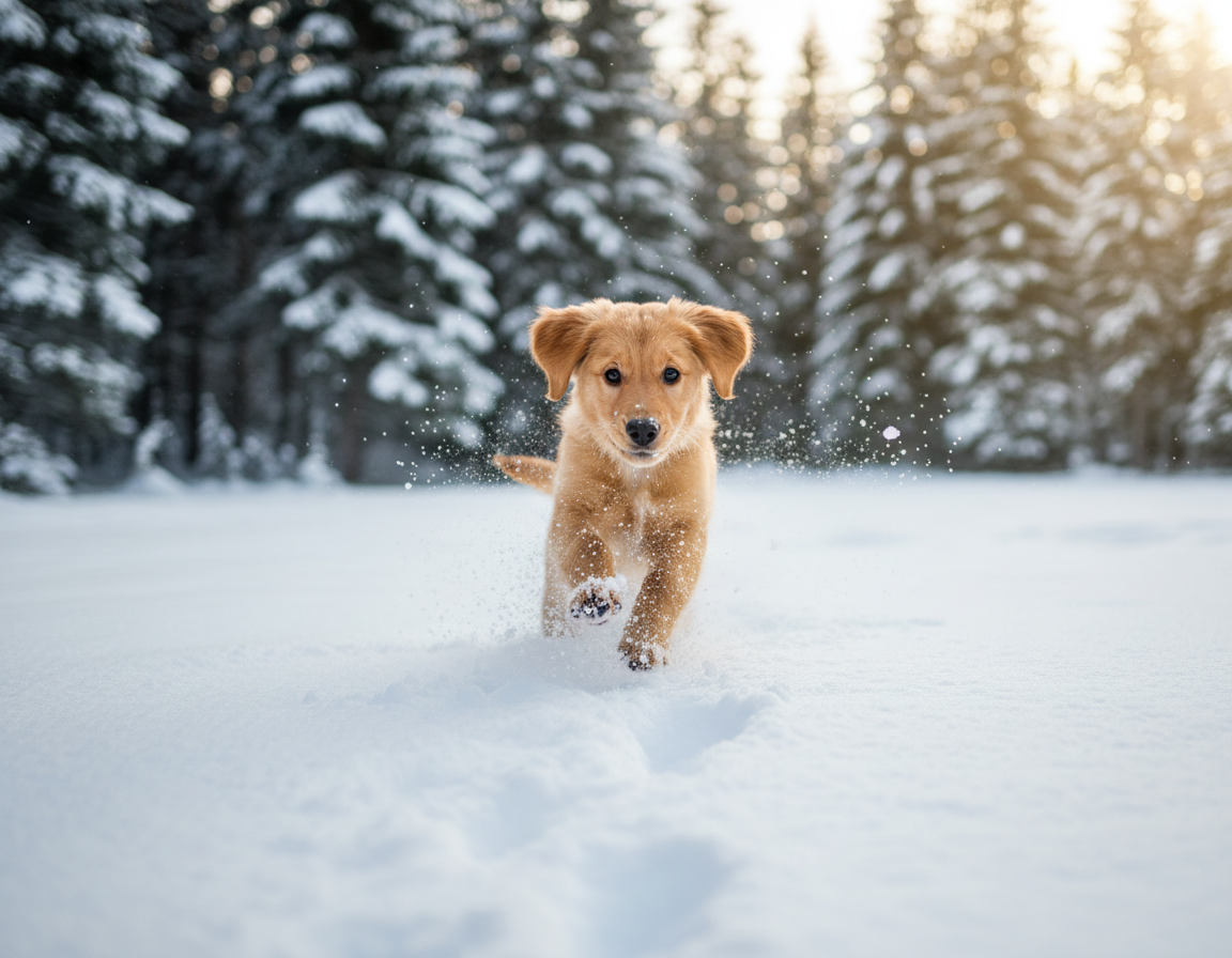 caine-iarna-pui-fara-experienta câine iarnă pui fără experiență