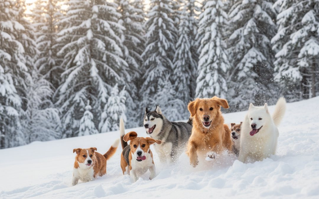 Mișcarea ajută la combaterea stresului de iarnă la câini