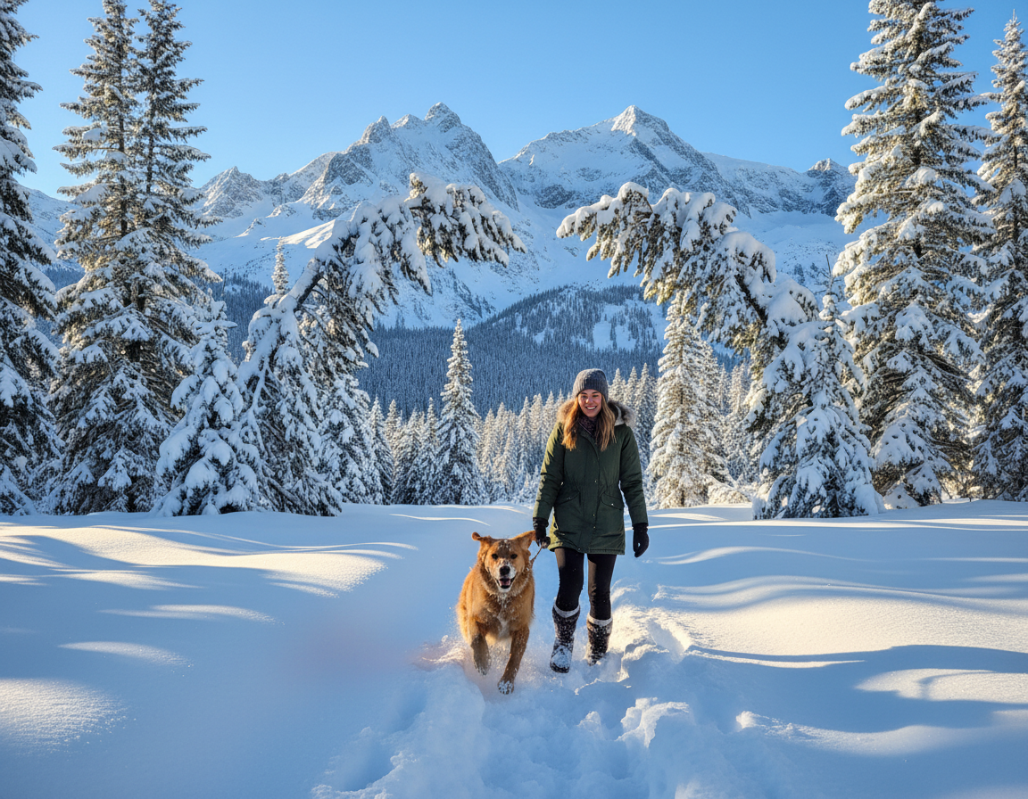 câine iarnă reguli pentru excursii montane