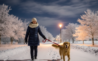 Plimbare cu câinele după lăsarea întunericului? – Cum să rămâneți în siguranță iarna