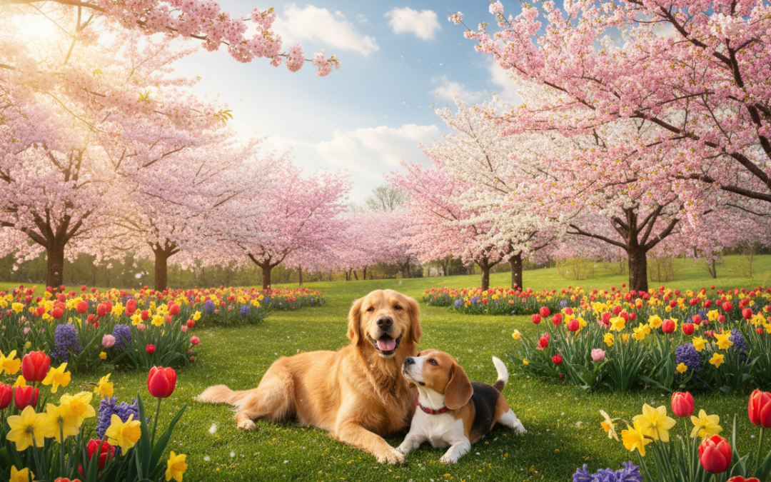 Câinii și copacii înfloriți – poate fi o problemă?
