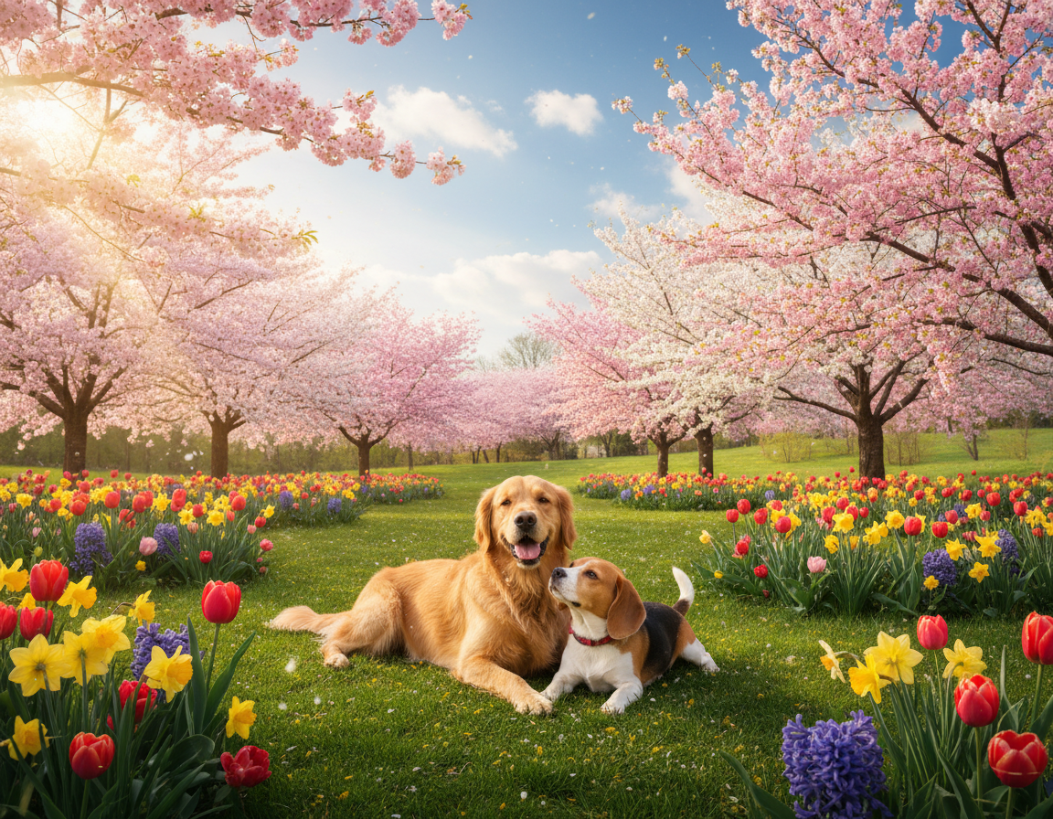 câine primăvară alergie la flori