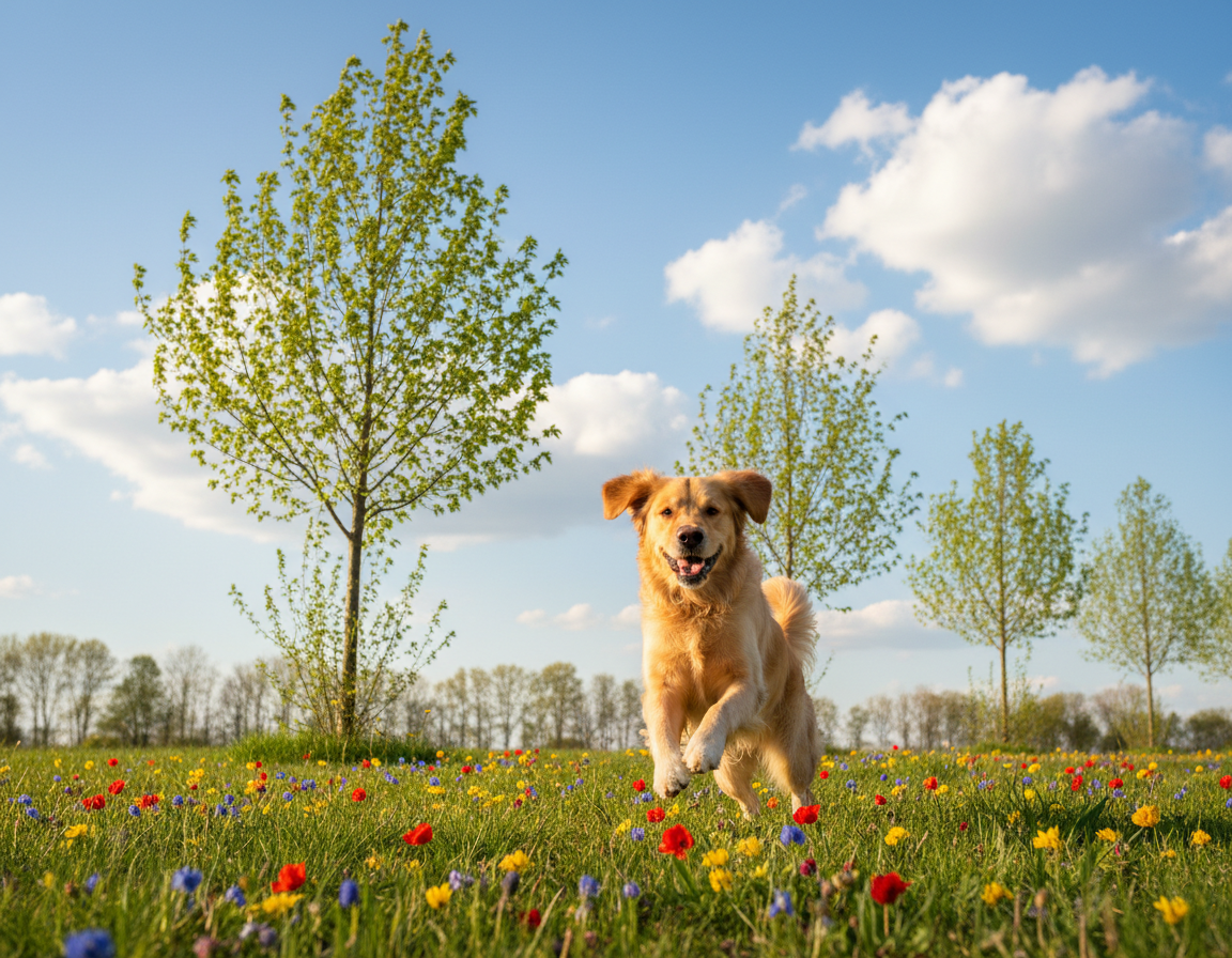 câine primăvară creșterea activității