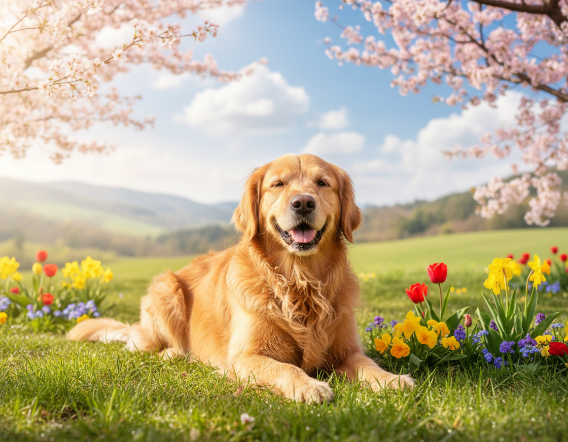 câine primăvară efectul schimbării luminii