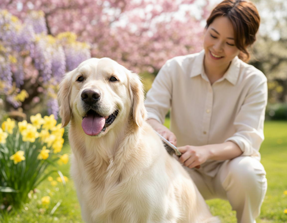 caine-primavara-ingrijire-blana câine primăvară îngrijire blană