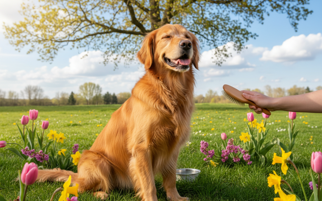 Îngrijirea pielii câinelui primăvara – hidratare și șampoane