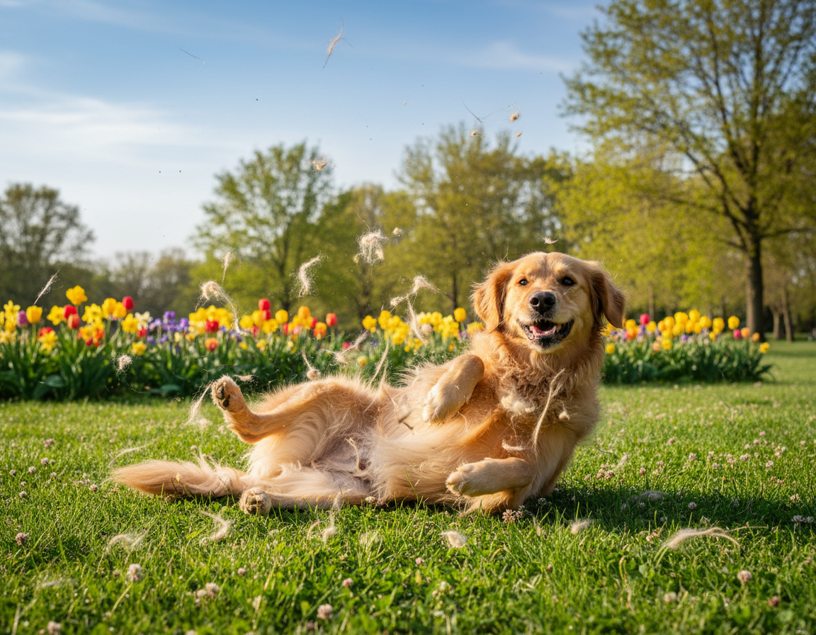 câine primăvară năpârlire