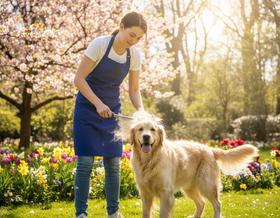 câine primăvară perioadă de năpârlire