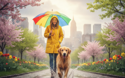 Plimbare cu câinele în ploaia de primăvară – ce este necesar?