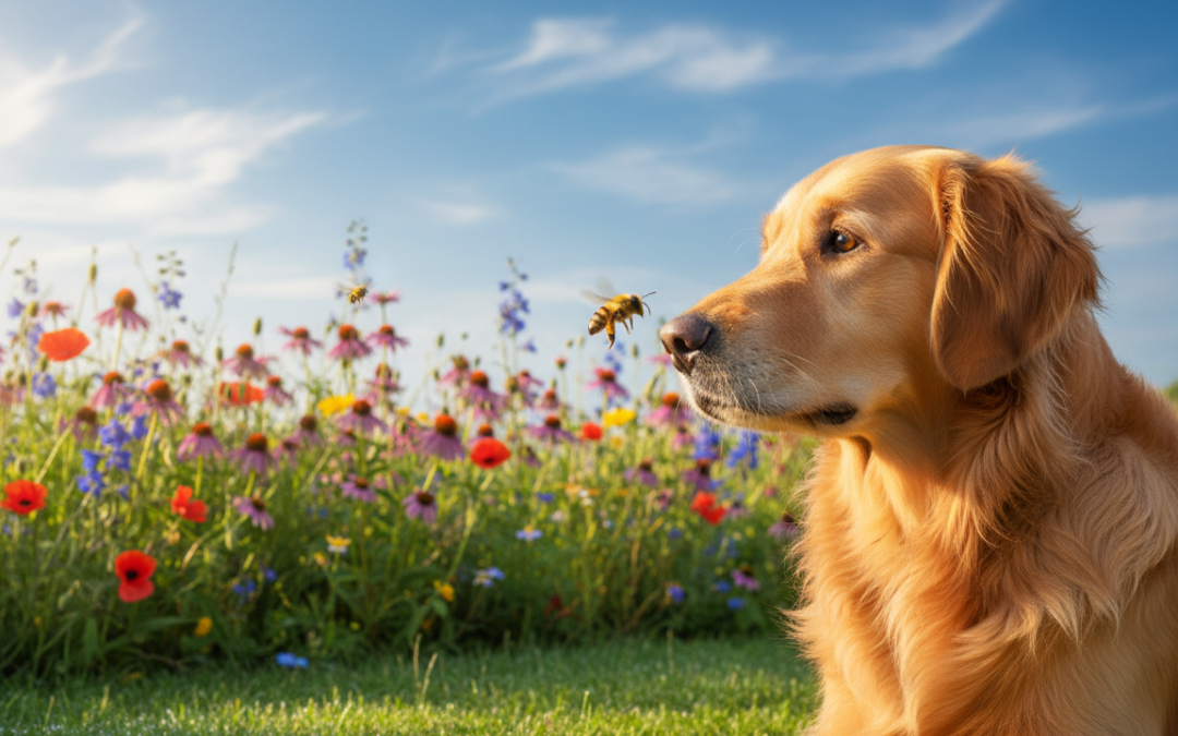 Câinii și albinele – cum să îi protejezi de înțepături?