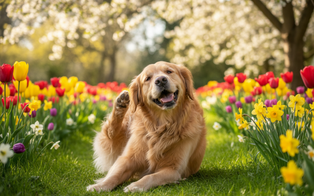 De ce se scarpină mai mult câinele tău primăvara?