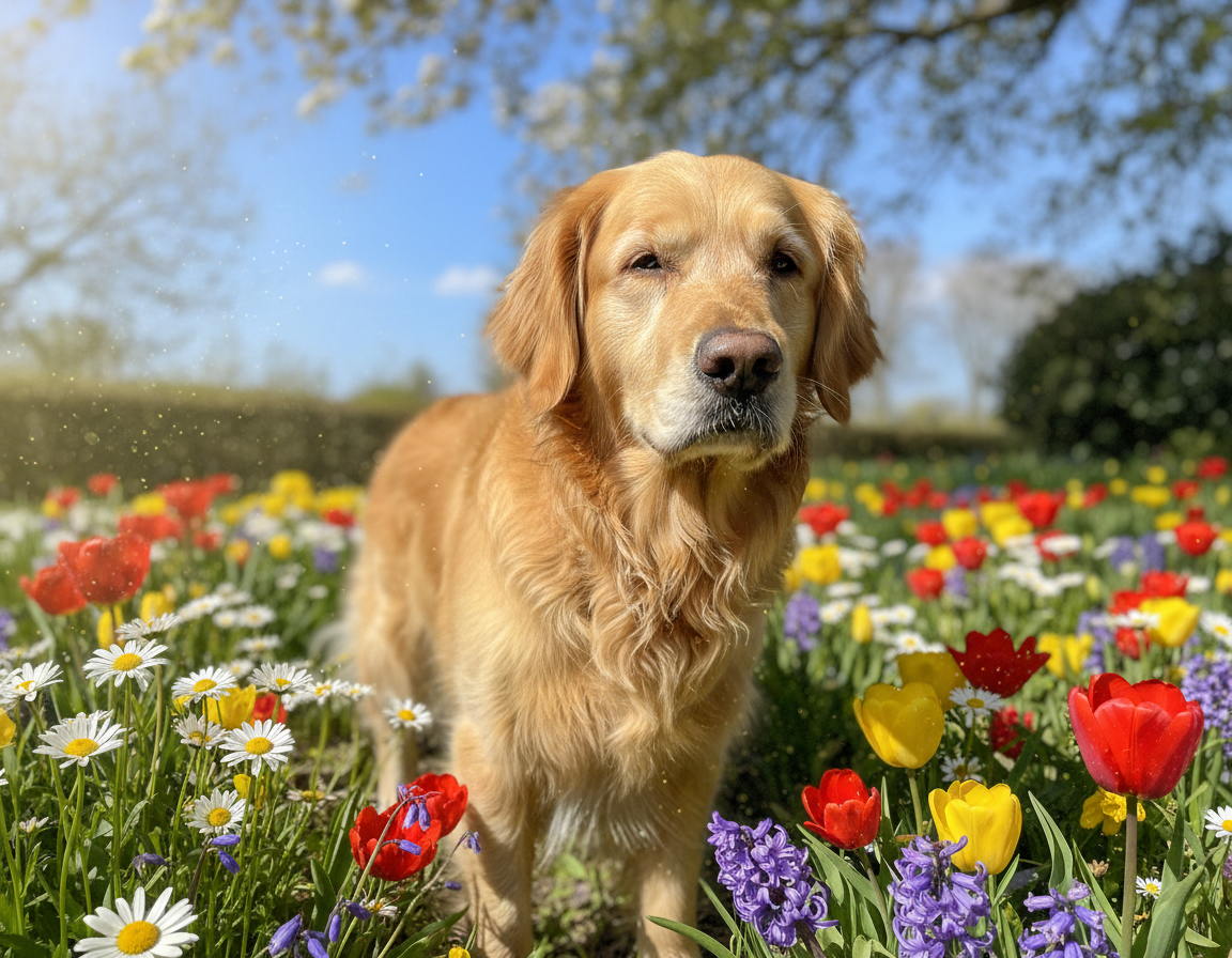 câine primăvară sensibilitate la polen
