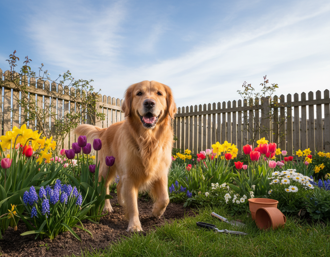 Lucrările de grădină primăvara și câinele – cum să îl protejezi?