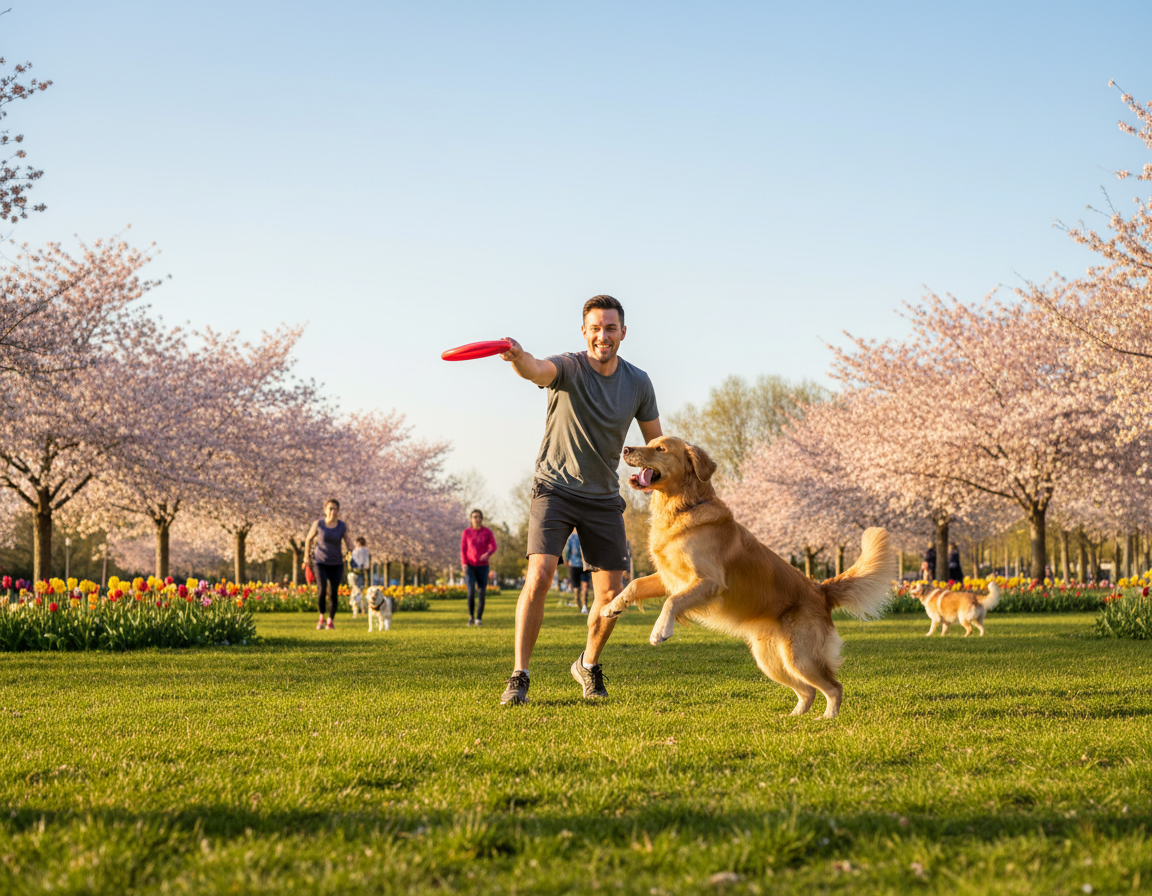 câine primăvară sport în aer liber