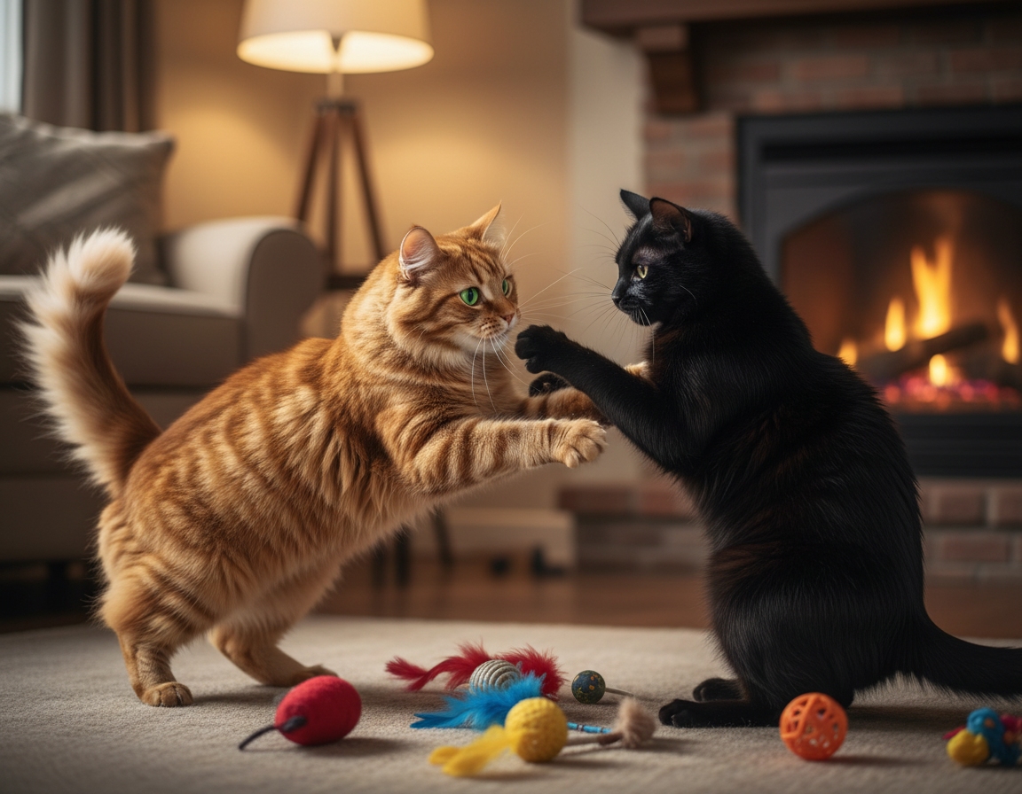 comportament agresiv sau jucăuș la pisici