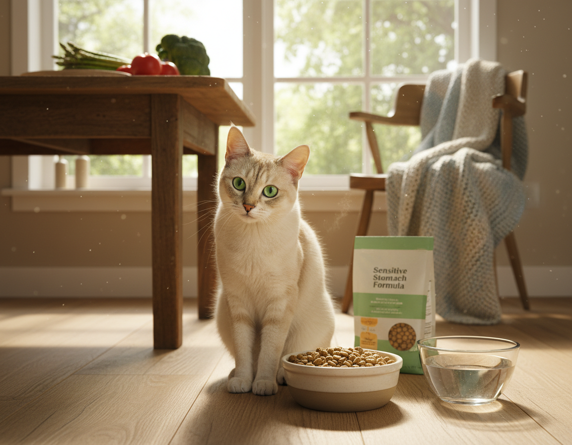 dietă pentru pisici cu stomac sensibil