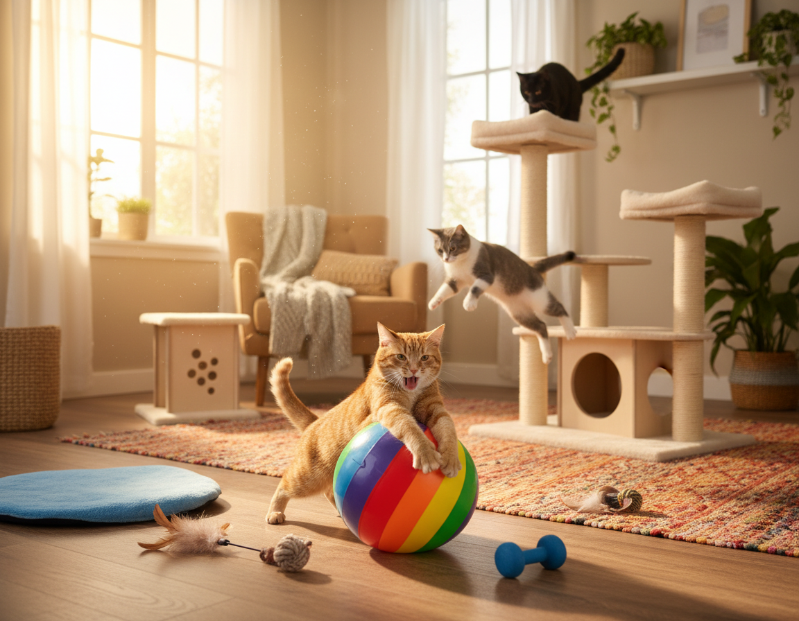 exerciții zilnice de gimnastică pentru pisici