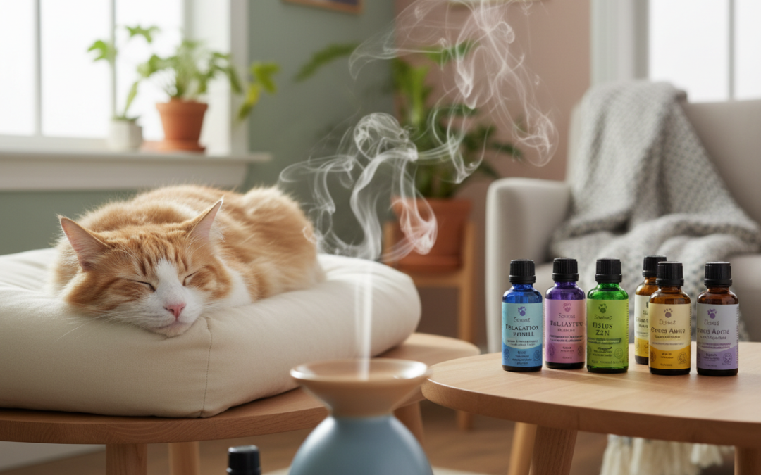Reducerea stresului la pisici cu uleiuri esențiale – Tot ce trebuie să știi despre asta!
