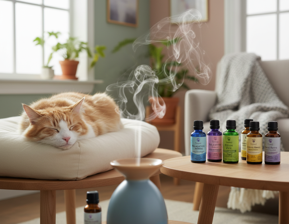 reducerea stresului la pisici cu uleiuri esențiale