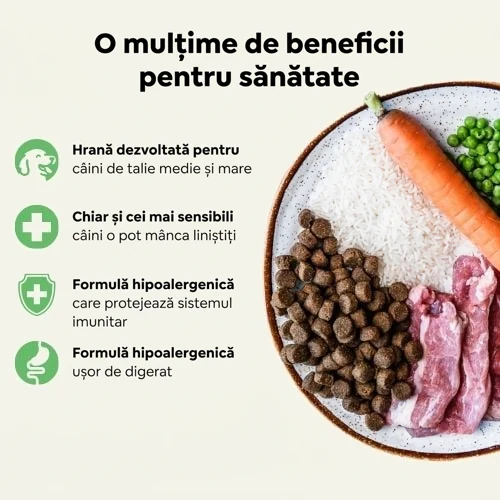 Hrană uscată hipoalergenică Ted cu miel pentru câini 3 Hrană uscată hipoalergenică Ted cu miel pentru câini - imagine 3