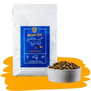 Hrană uscată hipoalergenică pentru câini Ted, cu somon (fără gluten de grâu si fără carne de pui, formulă premium)