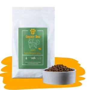 Hrană uscată hipoalergenică pentru câini Juliet, pe bază de proteine din insecte, cu merișoare și extract de yucca (fără gluten de grâu si fără carne de pui, formulă premium) - "pentru majoritatea cainilor sensibili"