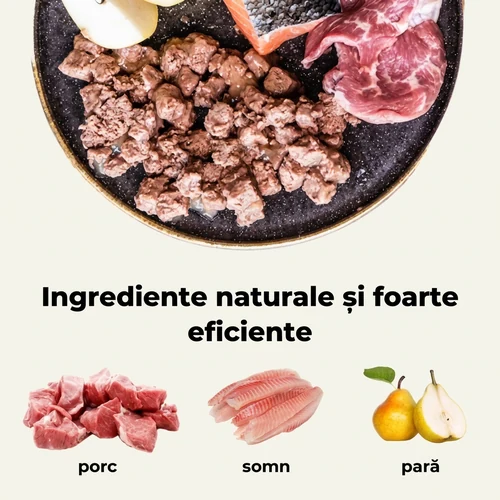 Hrană umedă Ely cu porc și somn pentru câini – 415 g 2 Hrană umedă Ely cu porc și somn pentru câini – 415 g - imagine 2