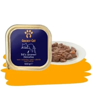 Hrană umedă Bill cu somon și păstrăv pentru pisici – 100 g