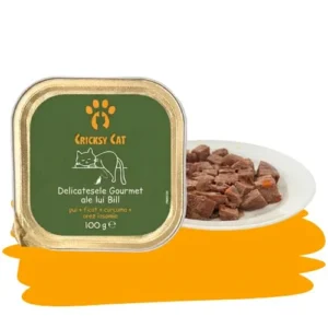 Hrană umedă Bill cu pui și ficat pentru pisici – 100 g